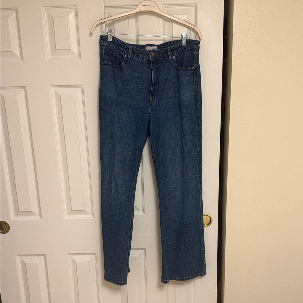 LOFT Women's Straight Leg Blue Jeans